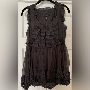Robert Rodriguez black silk blouse